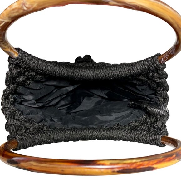 VINTAGE Handmade Crochet Macrame Bag - Picture 7 of 8